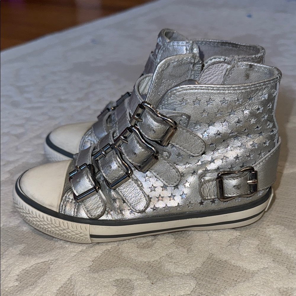 Silver Star Kids High-Top Sneakers